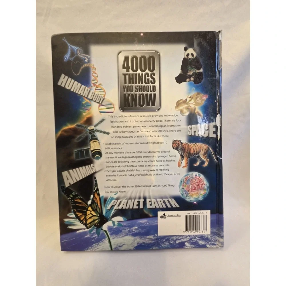 John Farndon 4000 Things You Should Know Hardcover Answer Book Human Body Space
